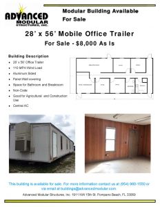 Modular Building Inventory Advanced Modular Structures Inc