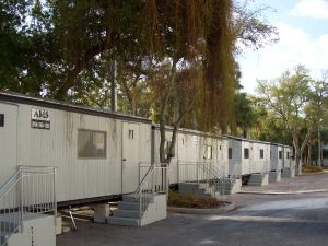 Advanced Modular portable construction office trailers with steps
