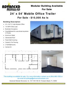 thumbnail of 24 x 54 Office Trailer for Sale – Unit 277 Final