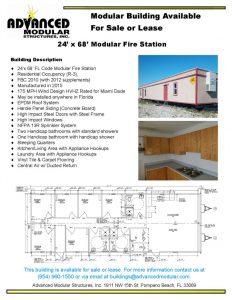 thumbnail of 24 x 68 Modular Fire Station for Sale or Lease SSI4599AB