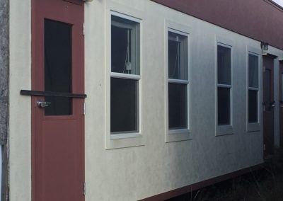 Exterior veiw of 28' x 120' modular educational building