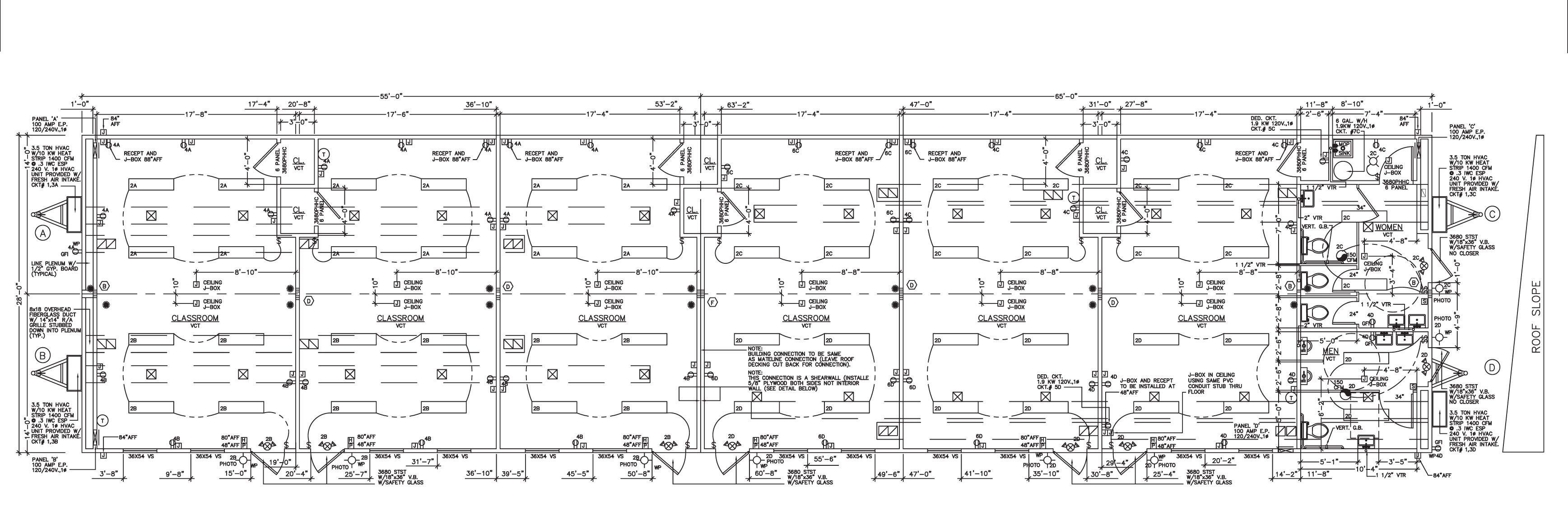 28 x 120 Modular Building Floor Plan