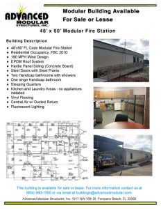 thumbnail of 48 x 60 Modular Fire Station for Sale or Lease