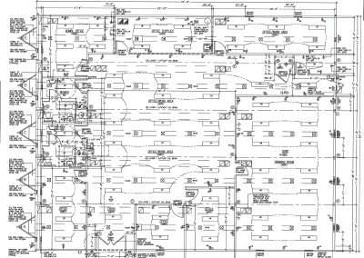 Floor plan image for 74' x 60' modular office complex with training room or classroom