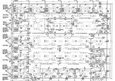 Image of floor plan for 74' x 60' modular five plex medical office clinic building