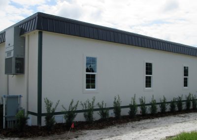 Exterior side view of Deluxe 36' x 60 Modular Portable Office Building