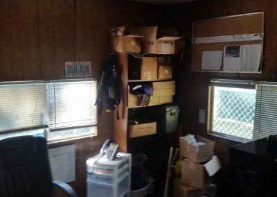 Office inside 12 x 60 construction site trailer