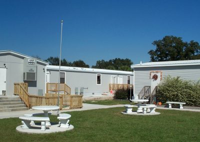 Modular classroom buildings at Lake City Christian Academy in Florida