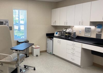 Interior photo of modular health care office in Miami
