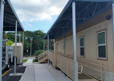 Prefab modular fire station building by advanced modular structures in Miami FL