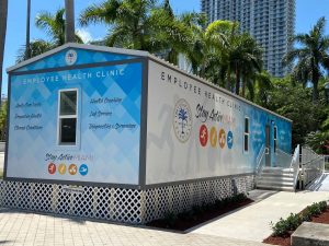 Relocatable modular health clinic building in Miami Florida