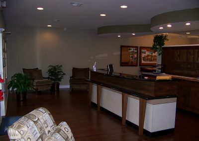 modular sales office building interior