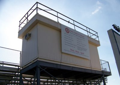 Prefabricated modular press box by Advanced Modular Structures