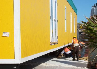 Installing modular security building in Nassau by Advanced Modular Structures