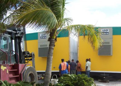 Delivery and installation of building modules for Royal Caribbean at Nassau, Bahamas