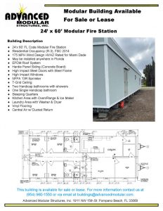 thumbnail of REVISED 24 x 60 Modular Fire Station for Sale or Lease
