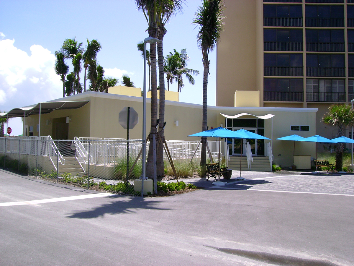 Modular Sales Office Modular sales office with custom awnings.